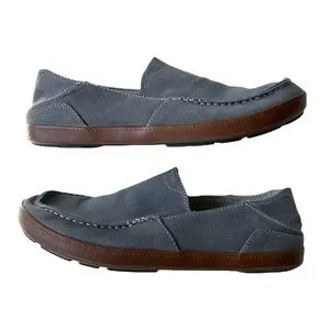 OluKai | Shoes | Olukai Puhalu Grey Canvas Slip Ons Mens 